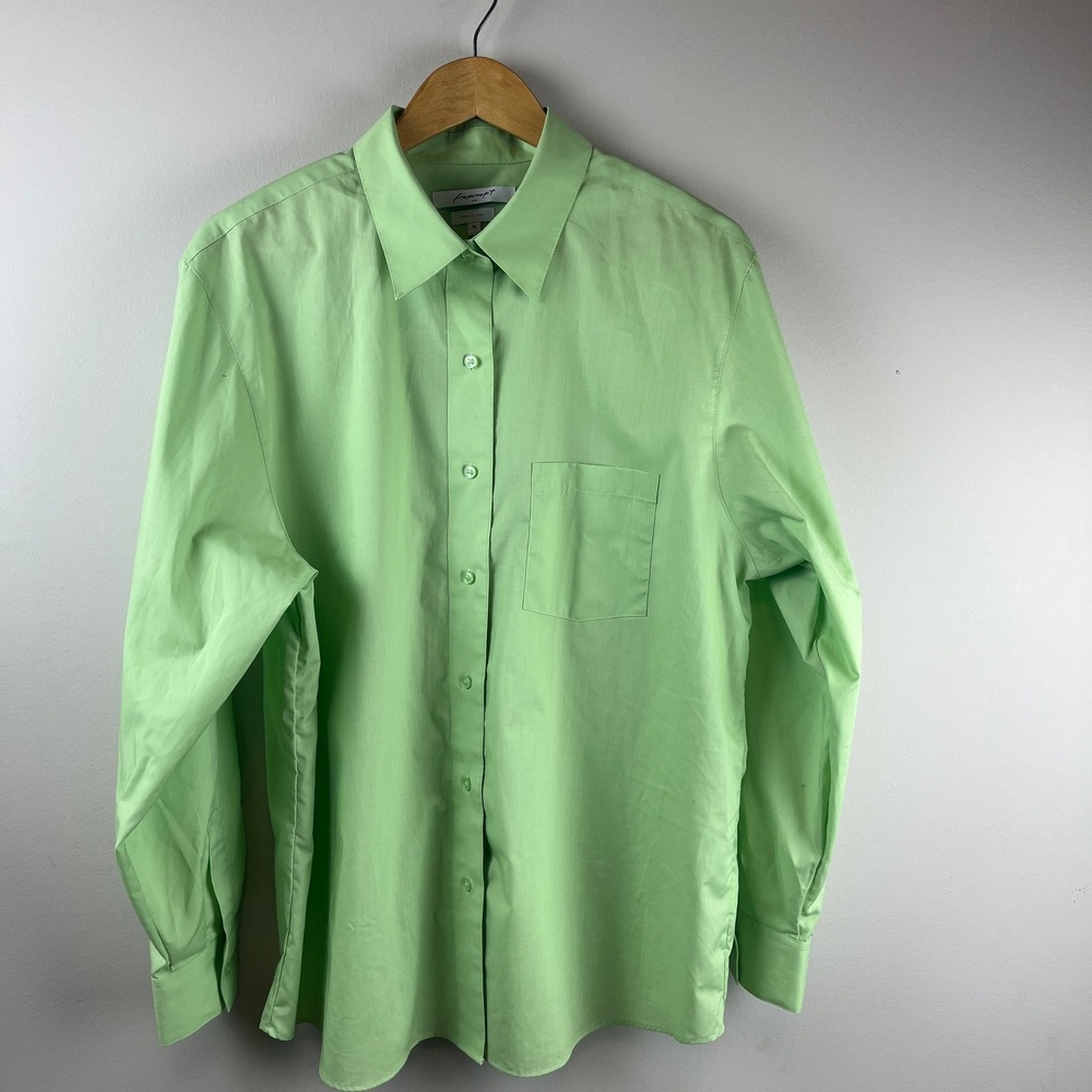 Foxcroft NYC Green Wrinkle Free Button Down Shirt 18